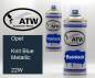 Preview: Opel, Knit Blue Metallic, 22W: 400ml Sprühdose + 400ml Klarlack - Set, von ATW Autoteile West.